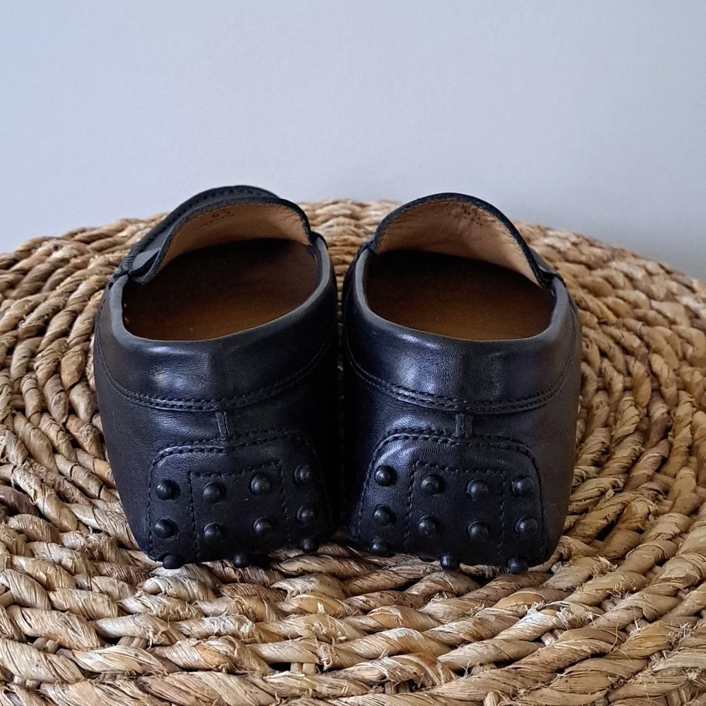 Tod's‎ Mens Gommino Black Leather Driving Penny Loafers 6.5/US7.5